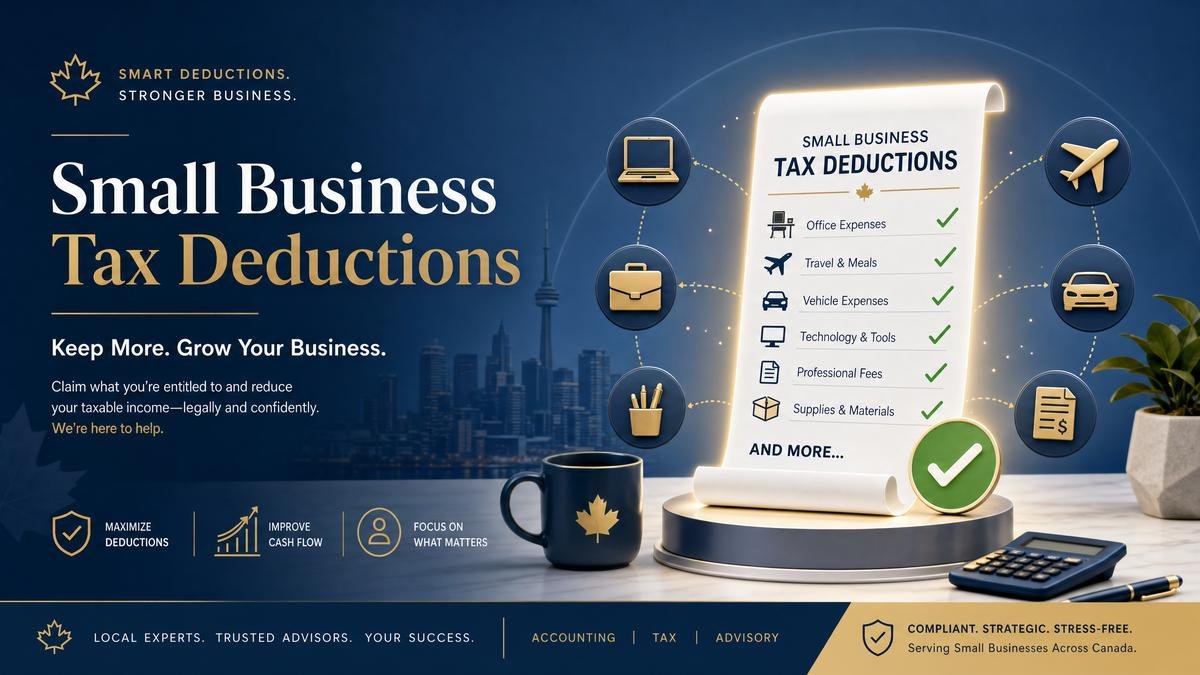 Small business owner reviewing tax deductions with a Professional Tax Accountant in Edmonton
